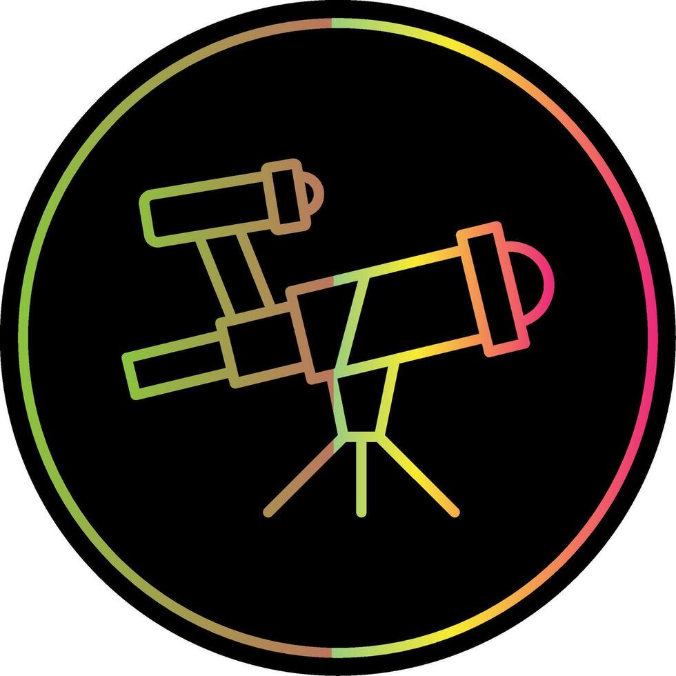 Telescope Line Gradient Due Color Icon Design vector