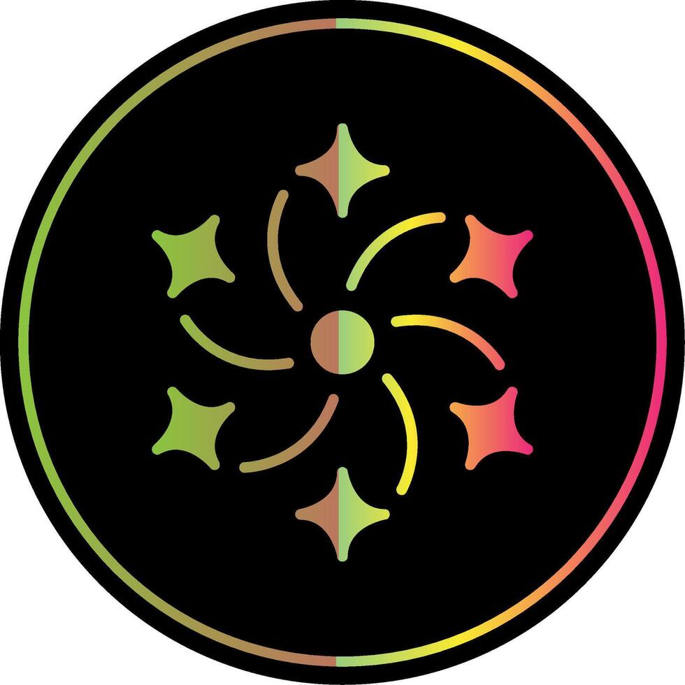 Firework Glyph Due Color Icon Design vector