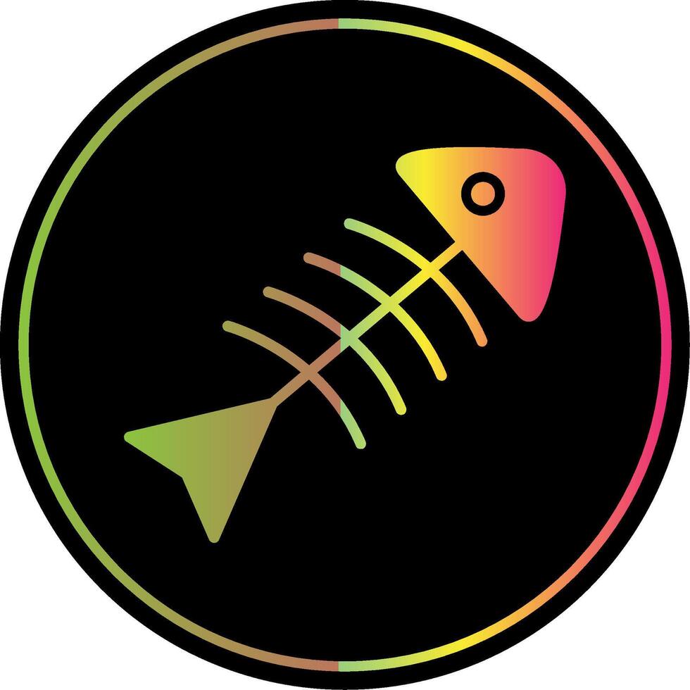 Rotten Fish Glyph Due Color Icon Design vector