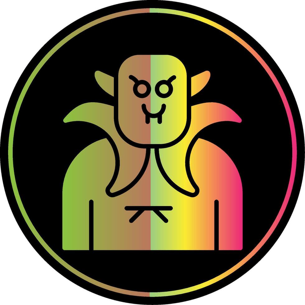 Vampire Glyph Due Color Icon Design vector