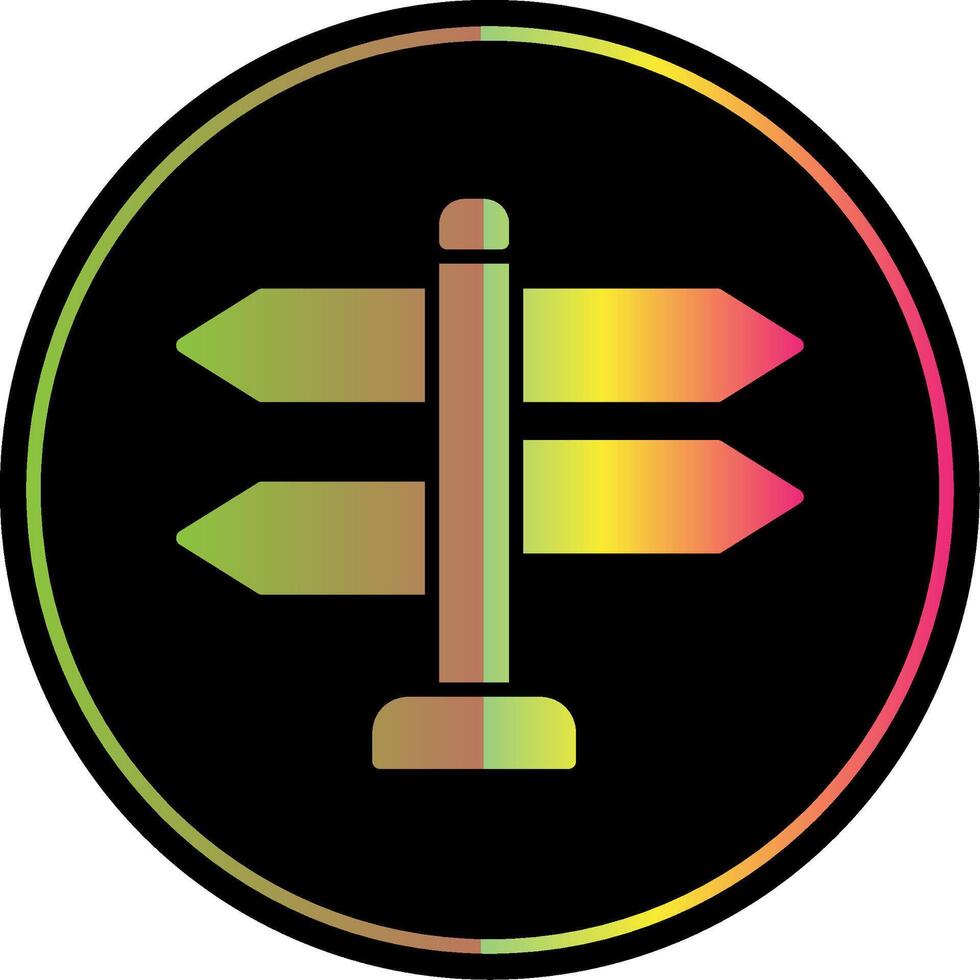 Sine Board Glyph Due Color Icon Design vector