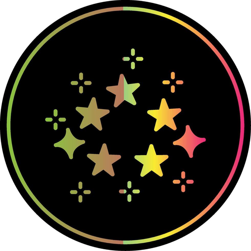 Stars Glyph Due Color Icon Design vector