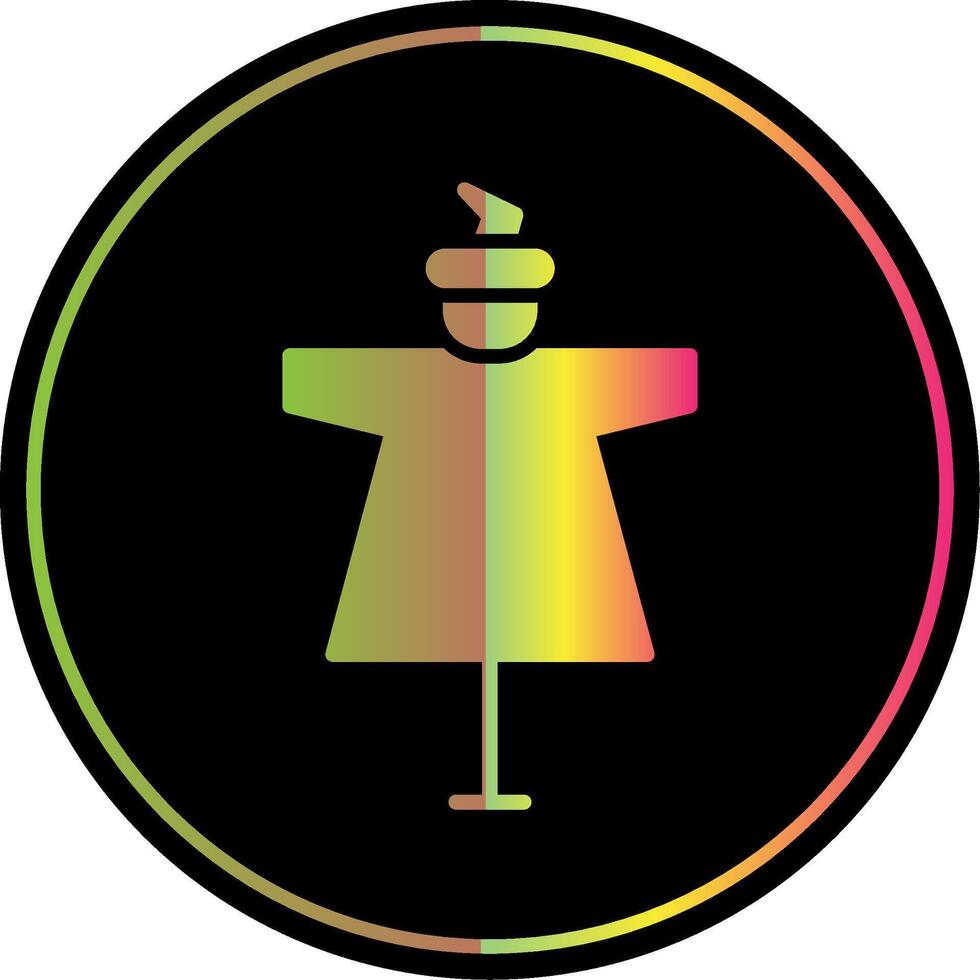 Scarecrow Glyph Due Color Icon Design vector