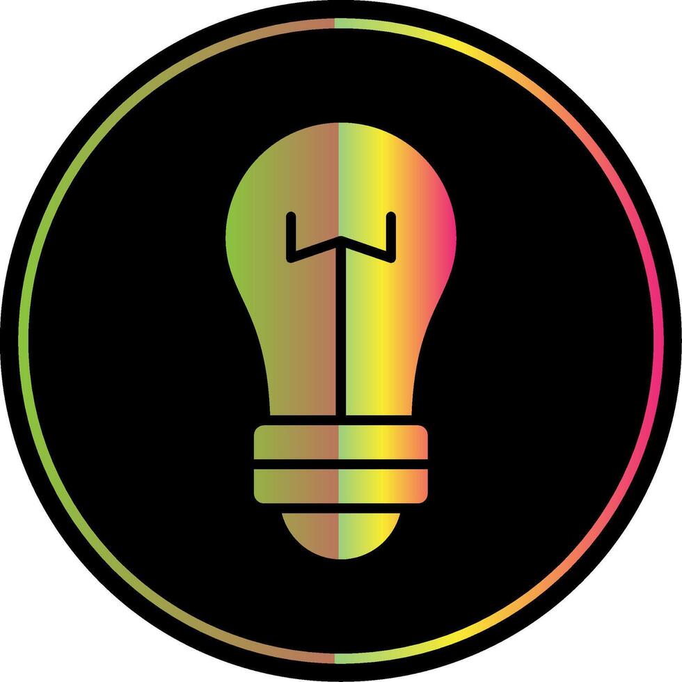 Lightbulb Glyph Due Color Icon Design vector