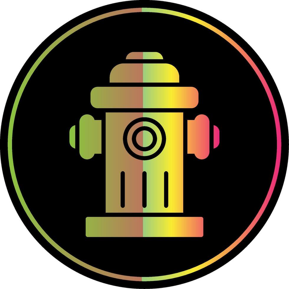 Fire Hydrant Glyph Due Color Icon Design vector