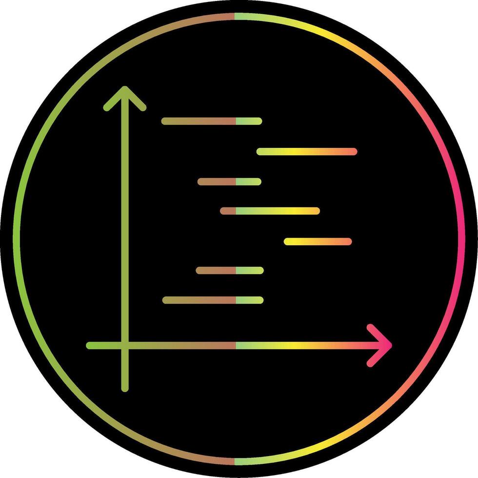 Gnatt Chart Line Gradient Due Color Icon Design vector