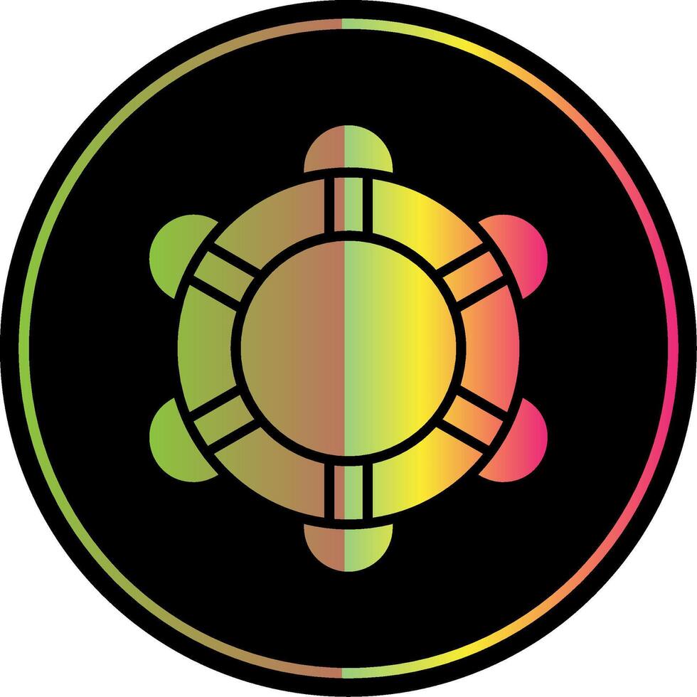 Lifebuoy Glyph Due Color Icon Design vector