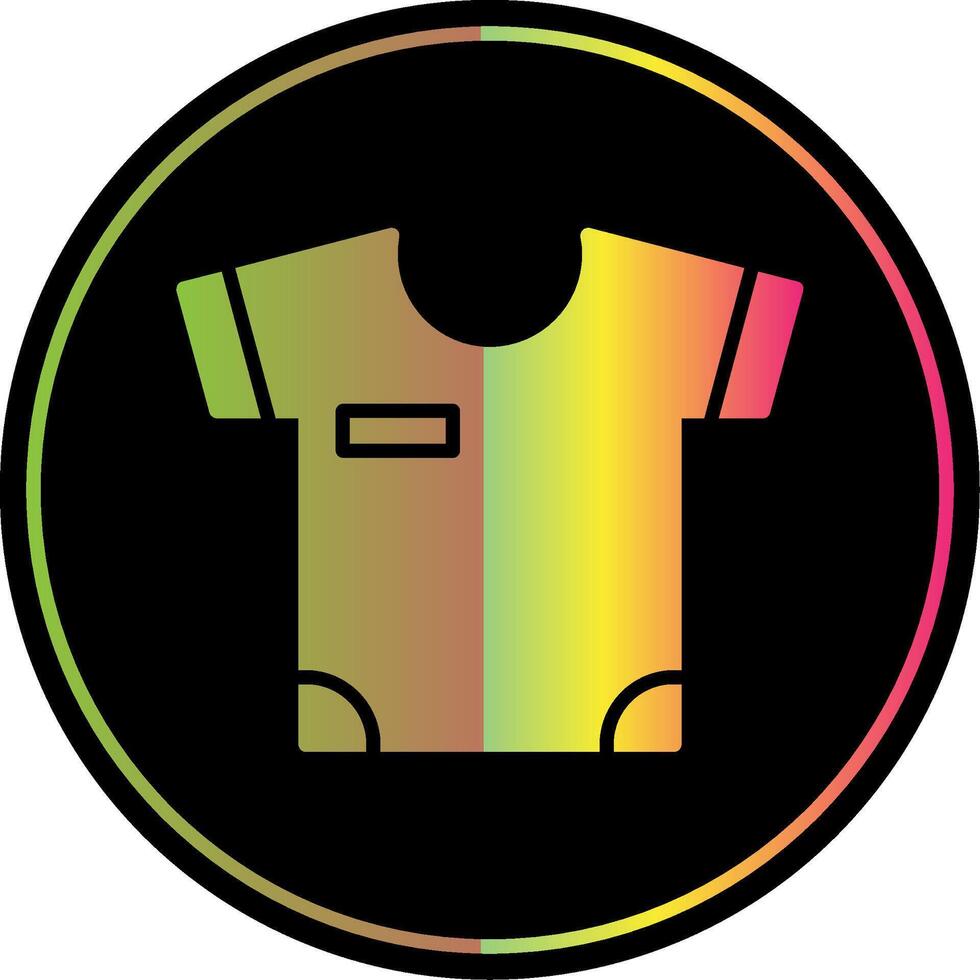 Shirt Glyph Due Color Icon Design vector