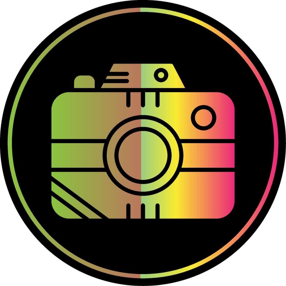 Photo Camera Glyph Due Color Icon Design vector