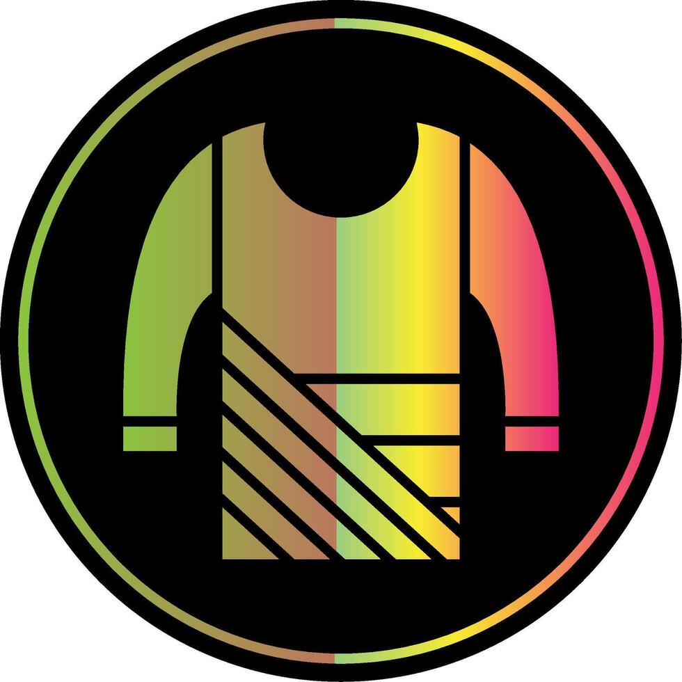 Sweater Glyph Due Color Icon Design vector