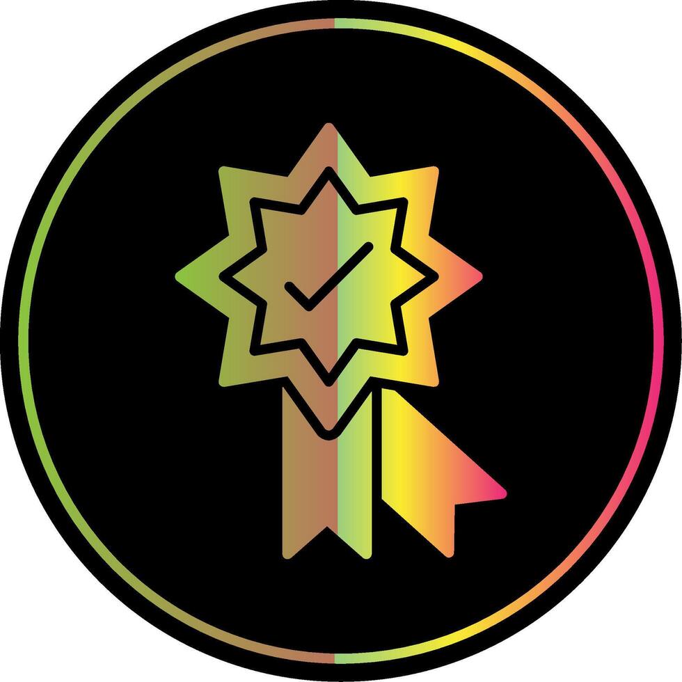 Badge Glyph Due Color Icon Design vector