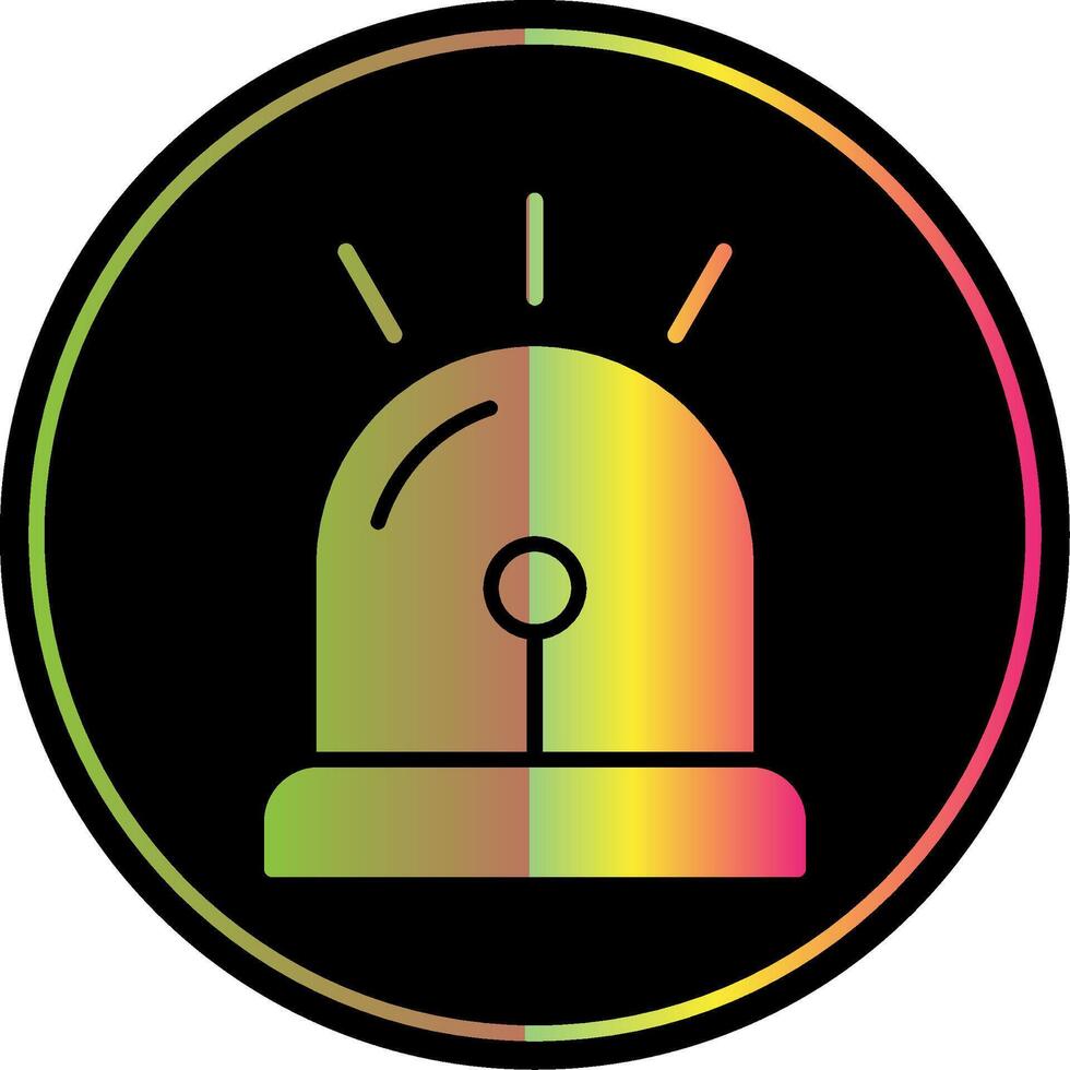 Alarm Glyph Due Color Icon Design vector