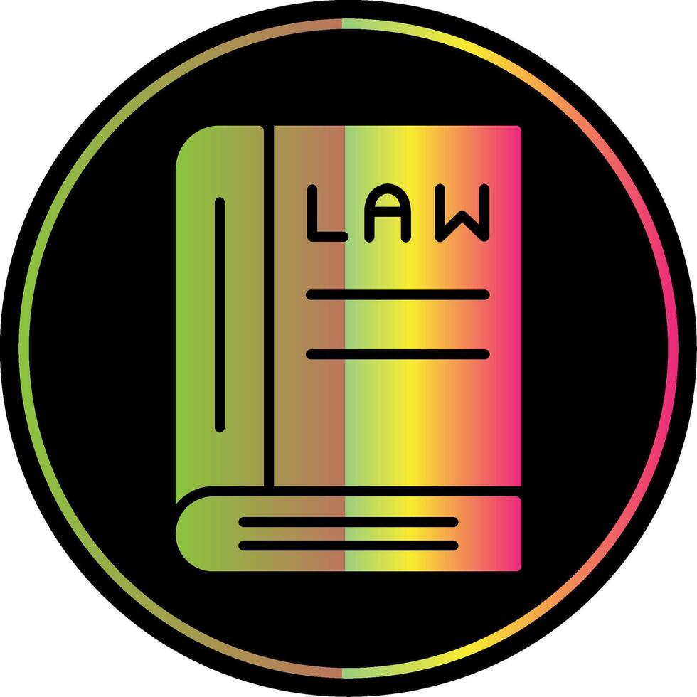 Law Book Glyph Due Color Icon Design vector