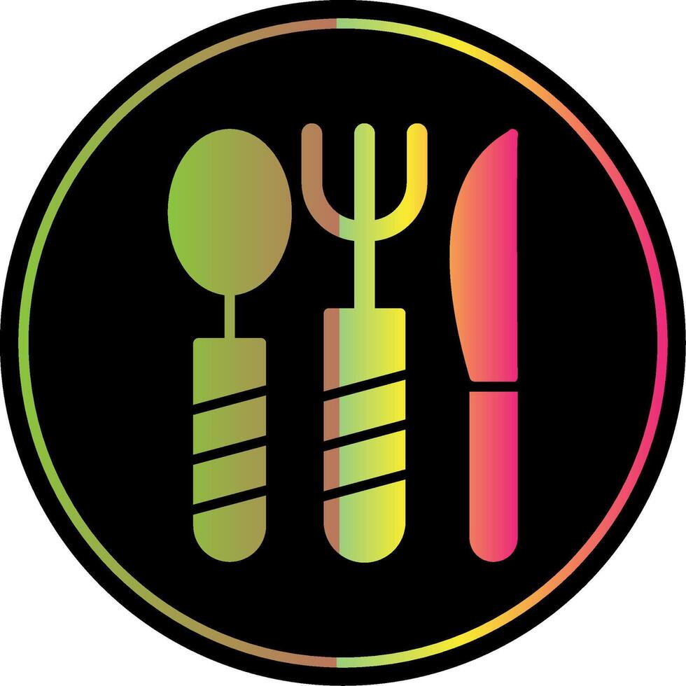 Cooking Utensils Glyph Due Color Icon Design vector