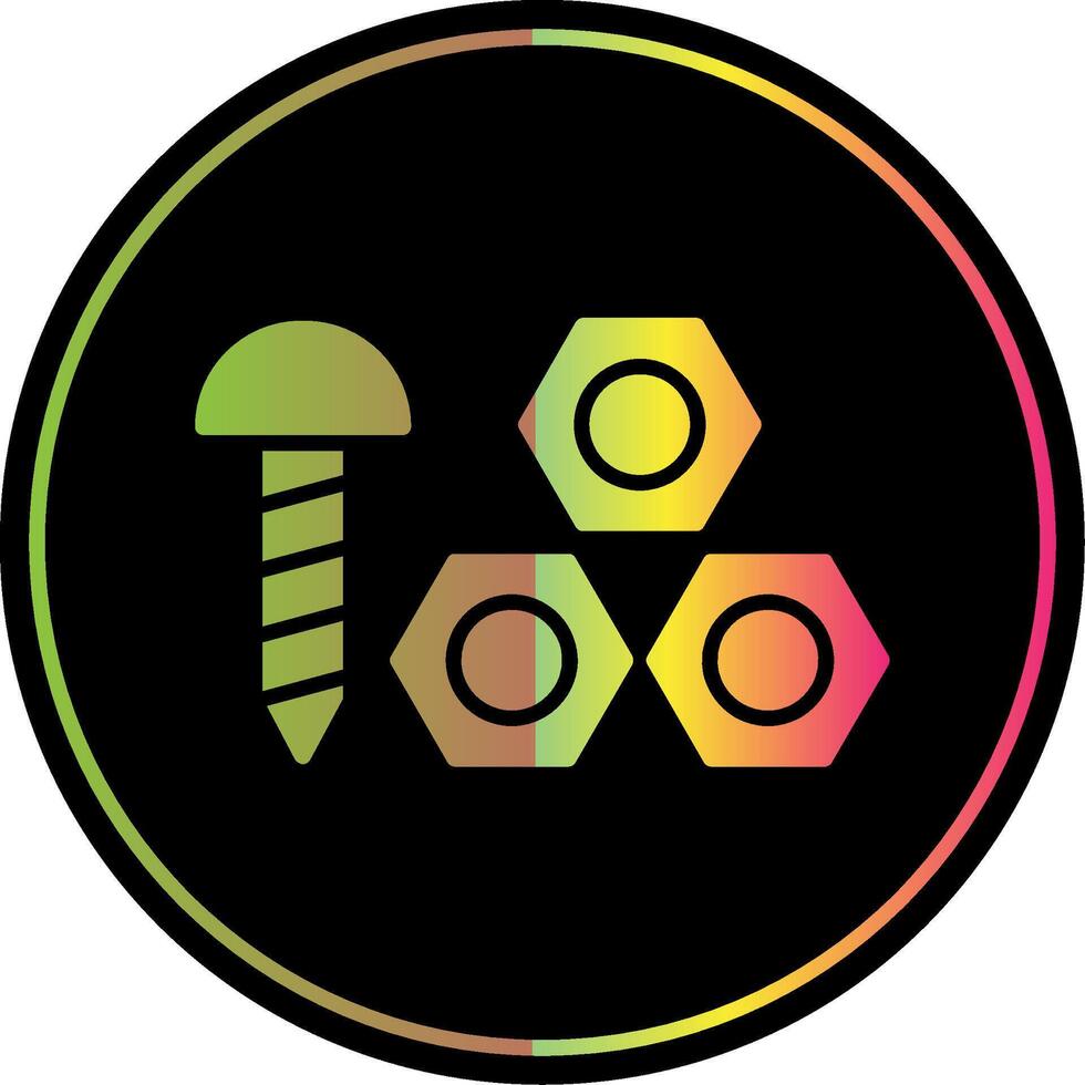 Nuts Glyph Due Color Icon Design vector