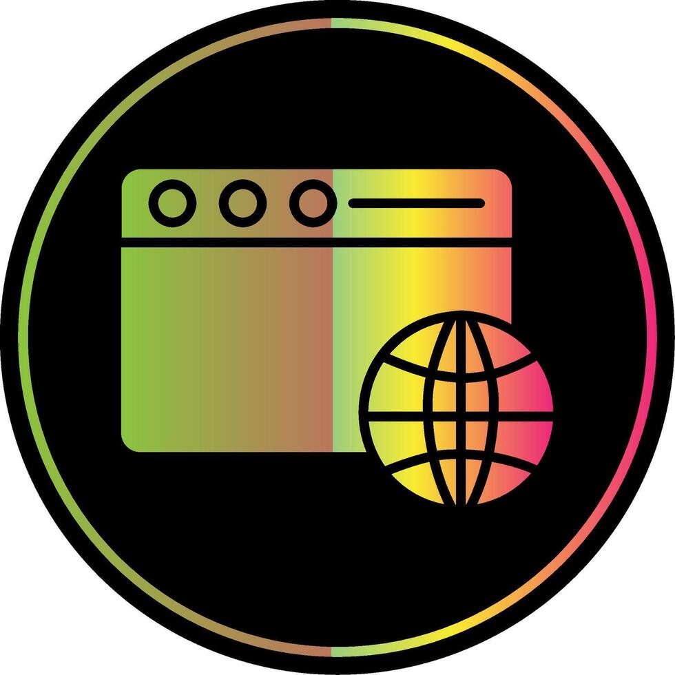 Web Glyph Due Color Icon Design vector