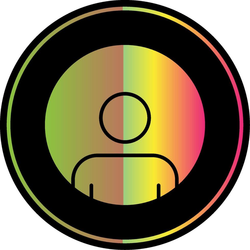 User Glyph Due Color Icon Design vector