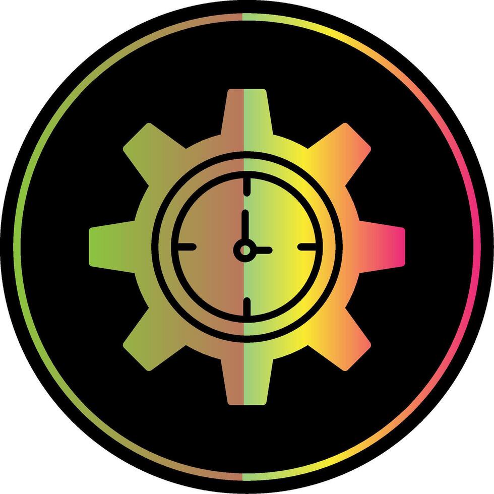 Time Manage Glyph Due Color Icon Design vector