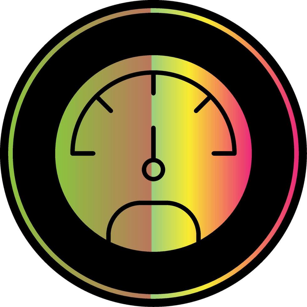 Speedo Meter Glyph Due Color Icon Design vector
