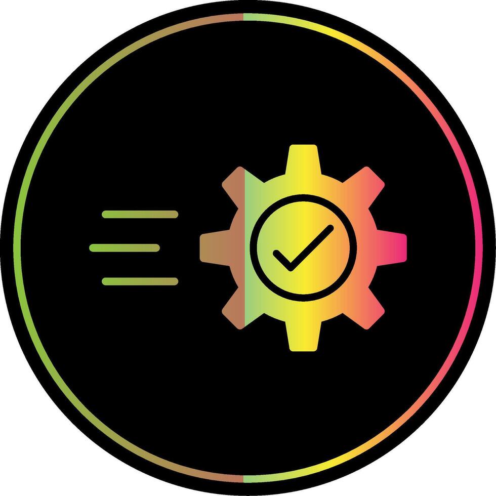 Gears Glyph Due Color Icon Design vector