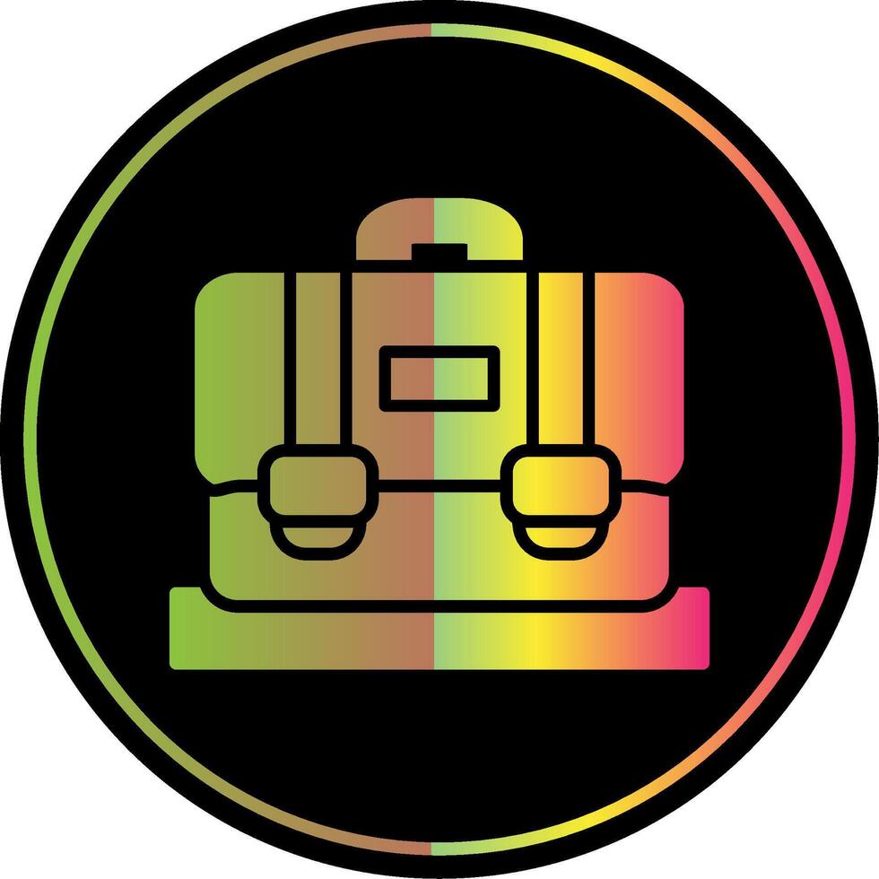 Suitcase Glyph Due Color Icon Design vector