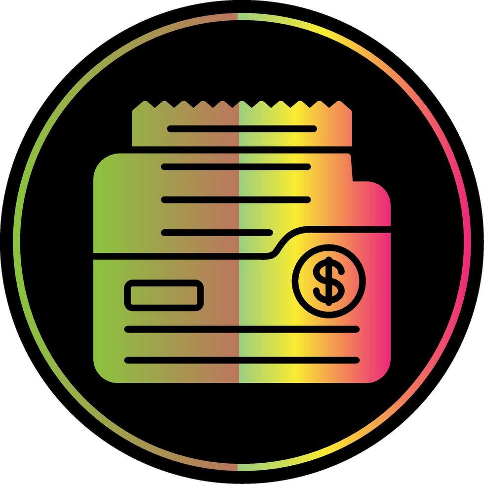 Folder Glyph Due Color Icon Design vector