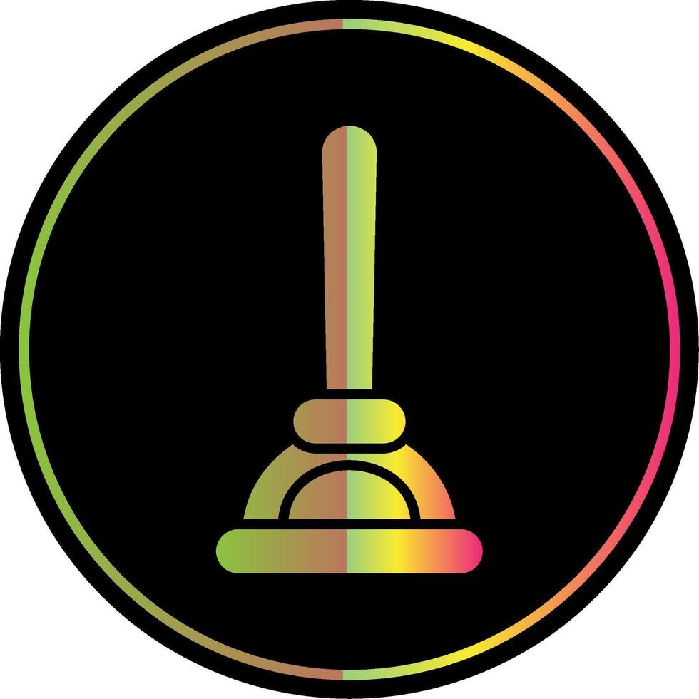 Plunger Glyph Due Color Icon Design vector