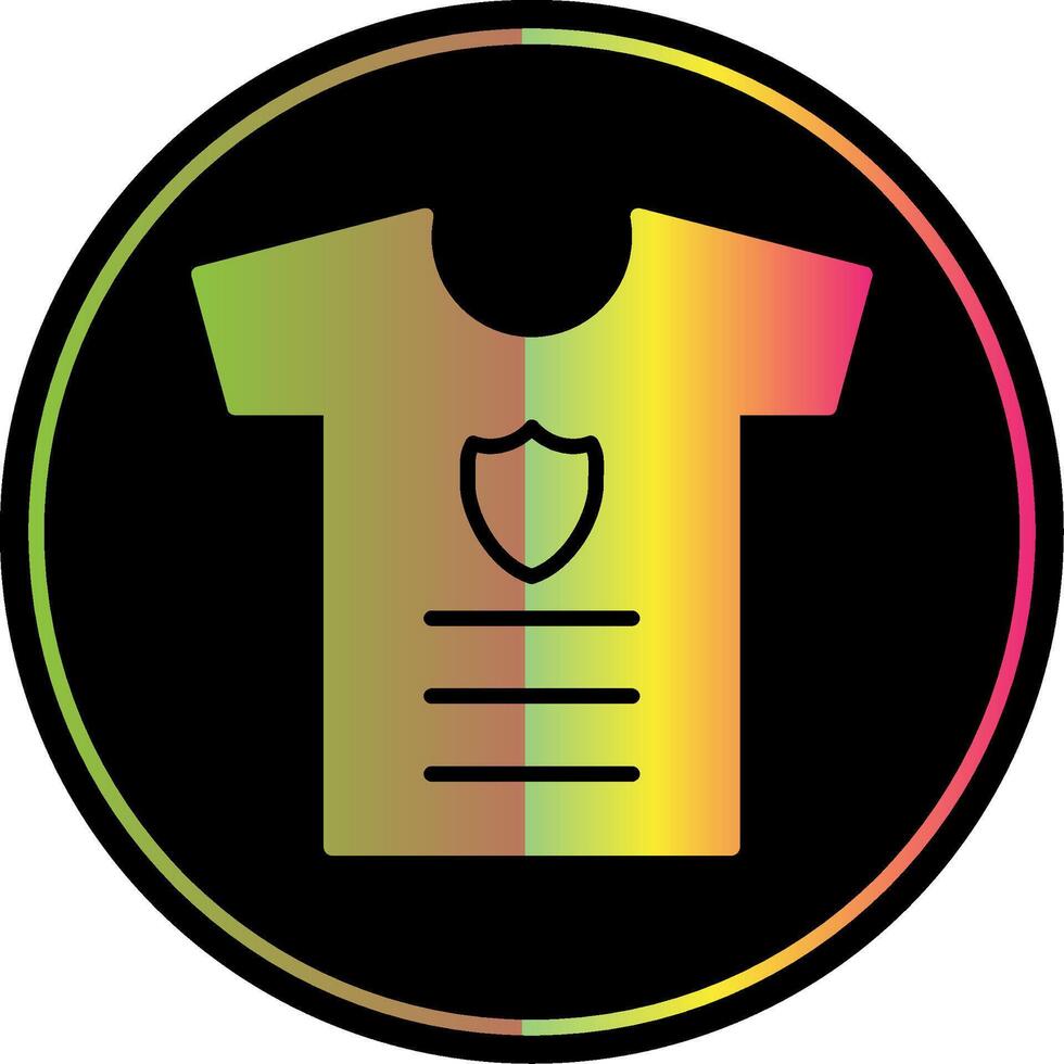 Shirt Glyph Due Color Icon Design vector