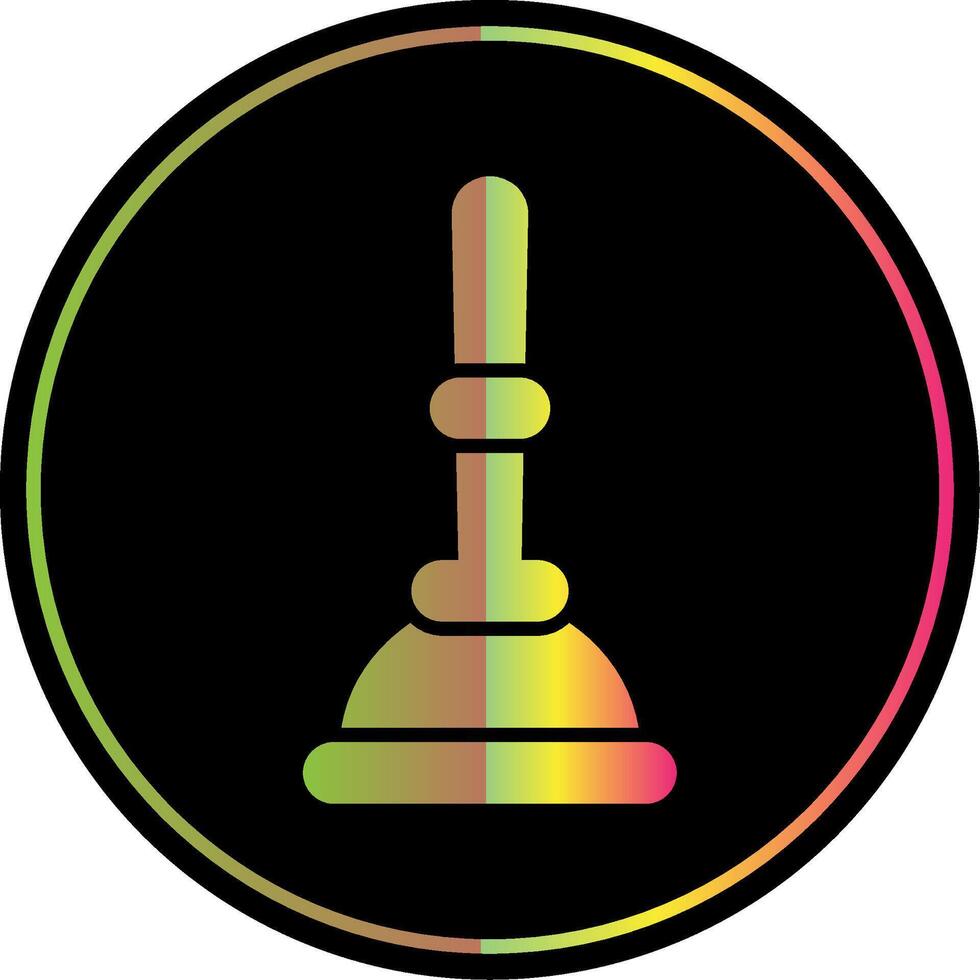 Plunger Glyph Due Color Icon Design vector