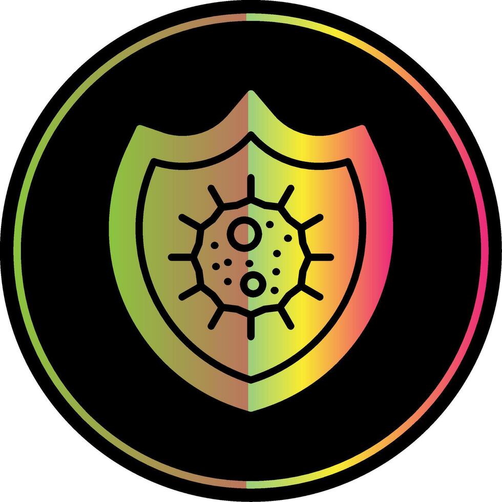 Bacteria Glyph Due Color Icon Design vector