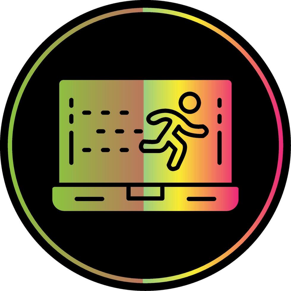 Sprint Glyph Due Color Icon Design vector