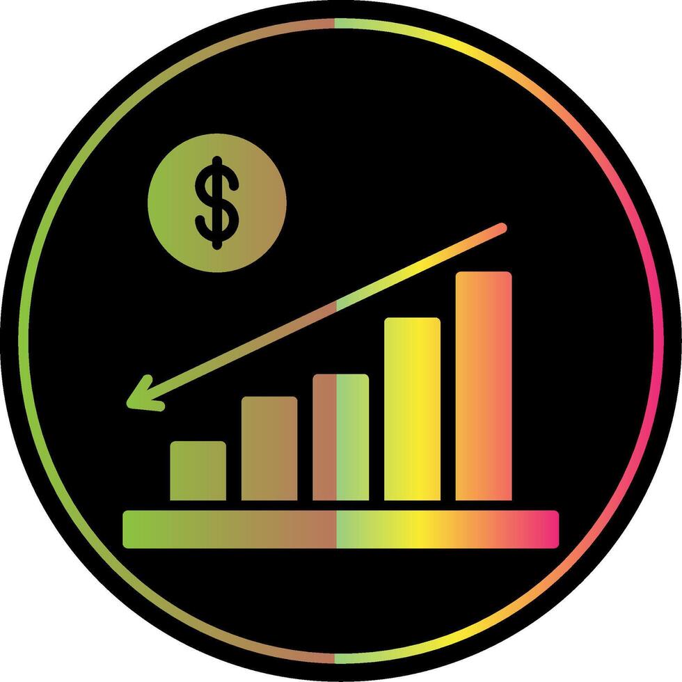 Burndown Glyph Due Color Icon Design vector