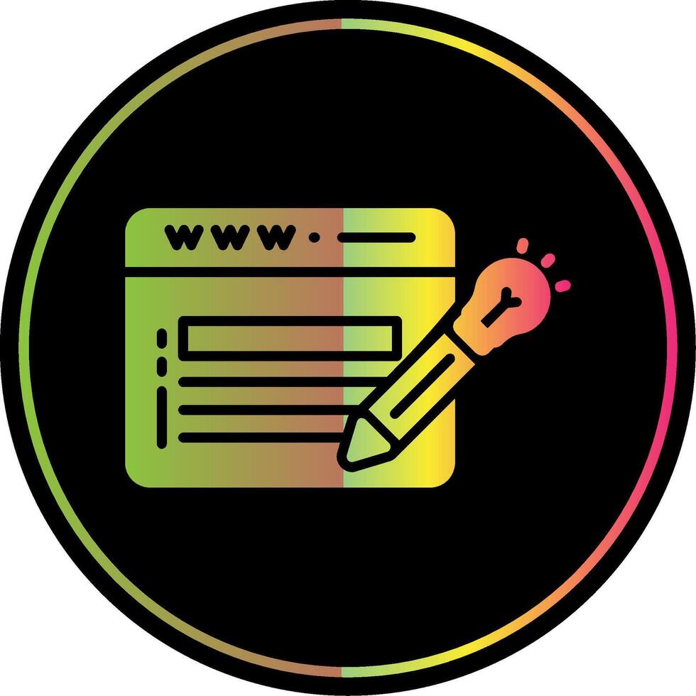 Website Design Glyph Due Color Icon Design vector