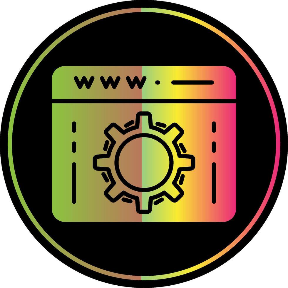 Web Optimization Glyph Due Color Icon Design vector