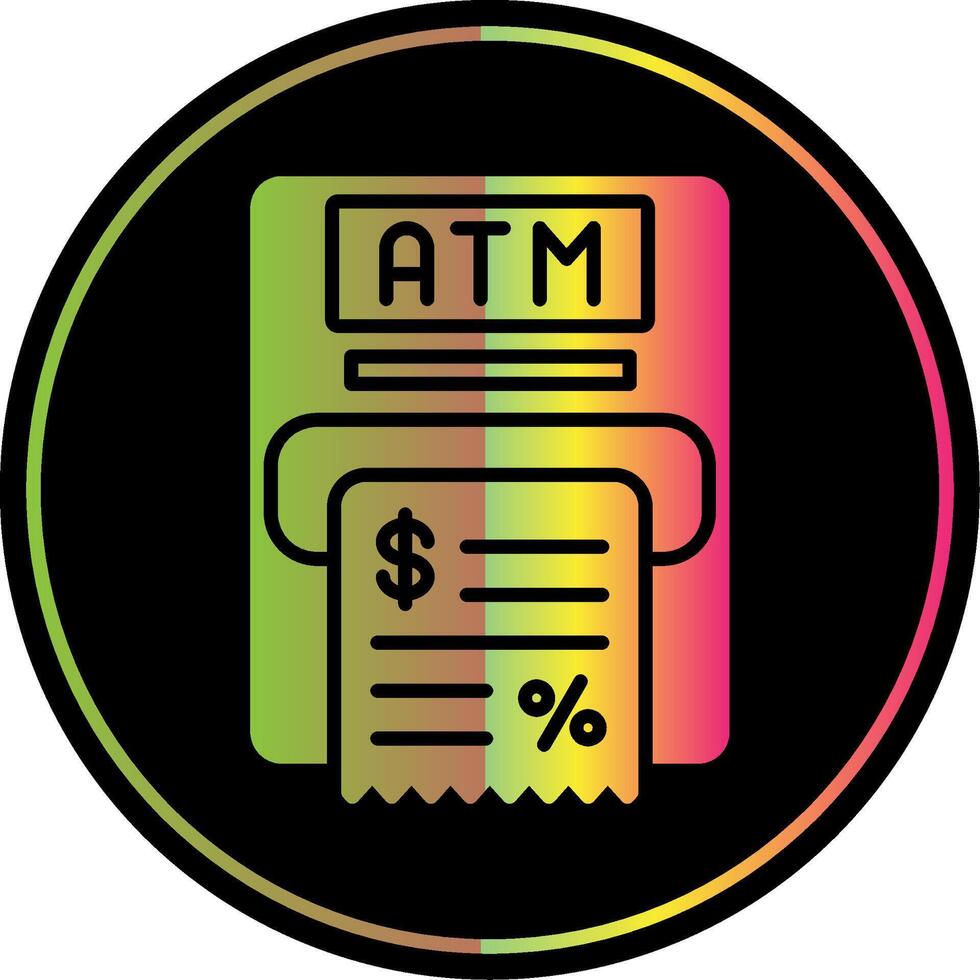 Atm Machine Glyph Due Color Icon Design vector