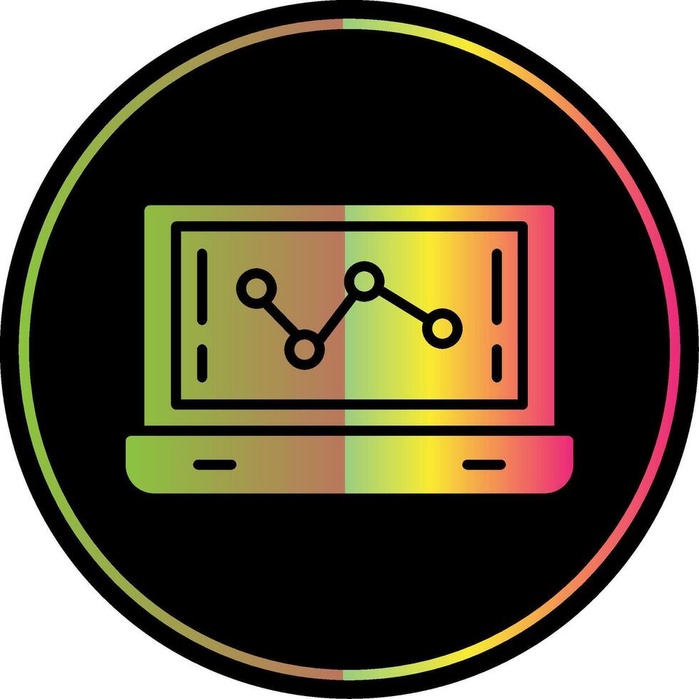 Data Report Glyph Due Color Icon Design vector