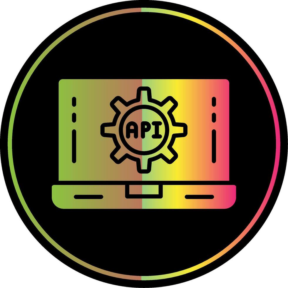 Software Application Glyph Due Color Icon Design vector