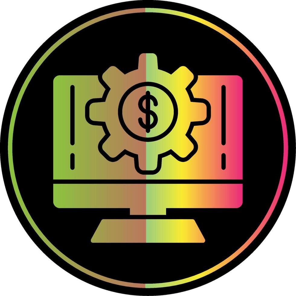 Estimate Glyph Due Color Icon Design vector