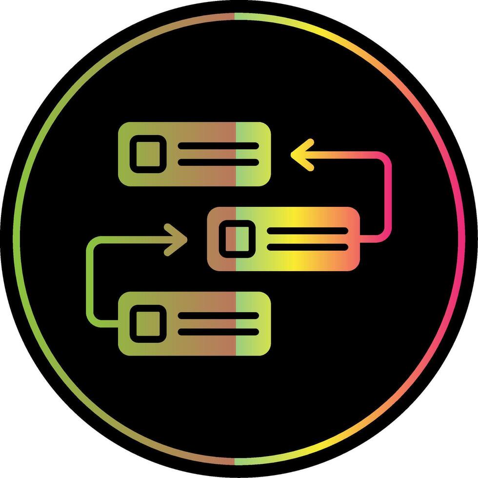 Backlog Glyph Due Color Icon Design vector