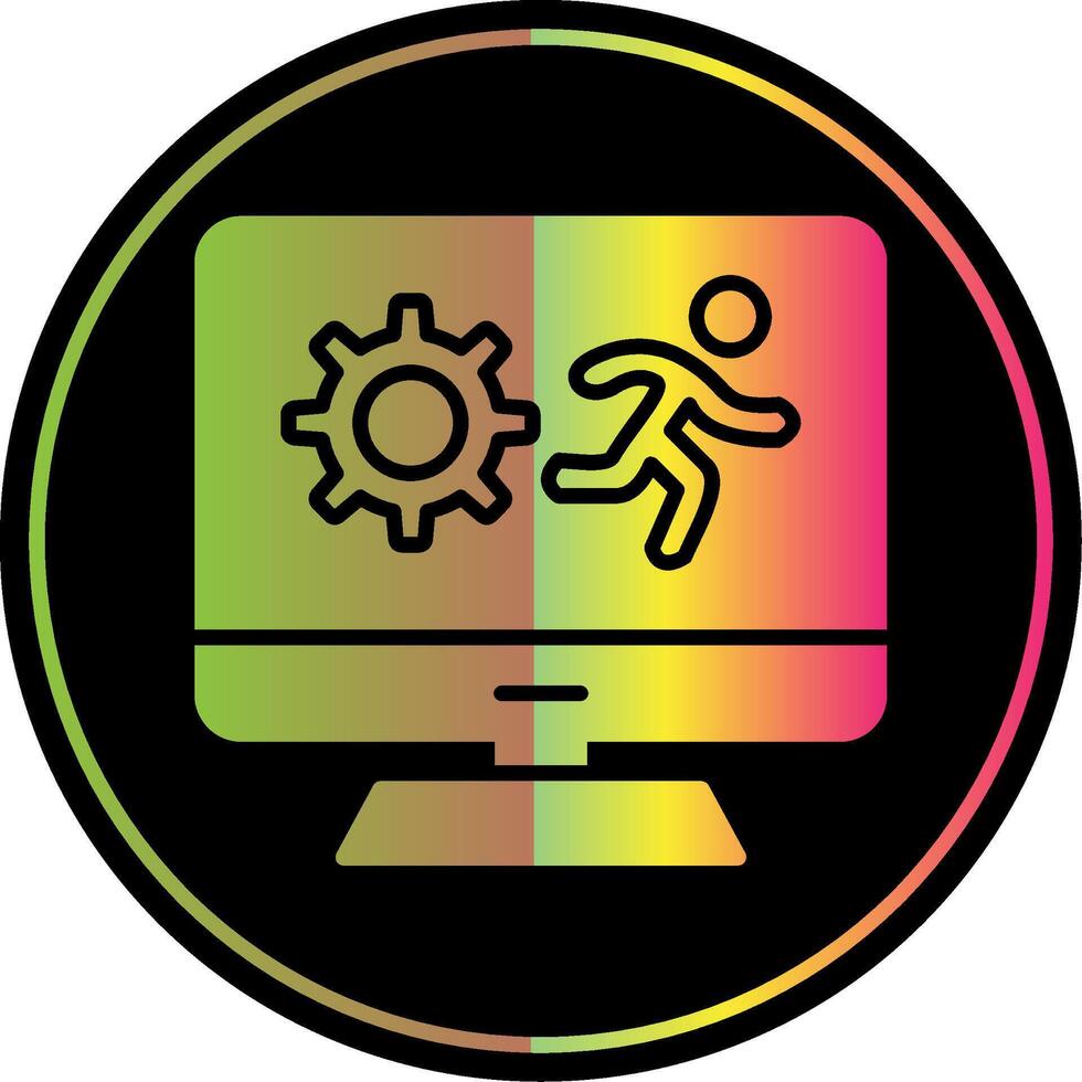 Sprint Glyph Due Color Icon Design vector