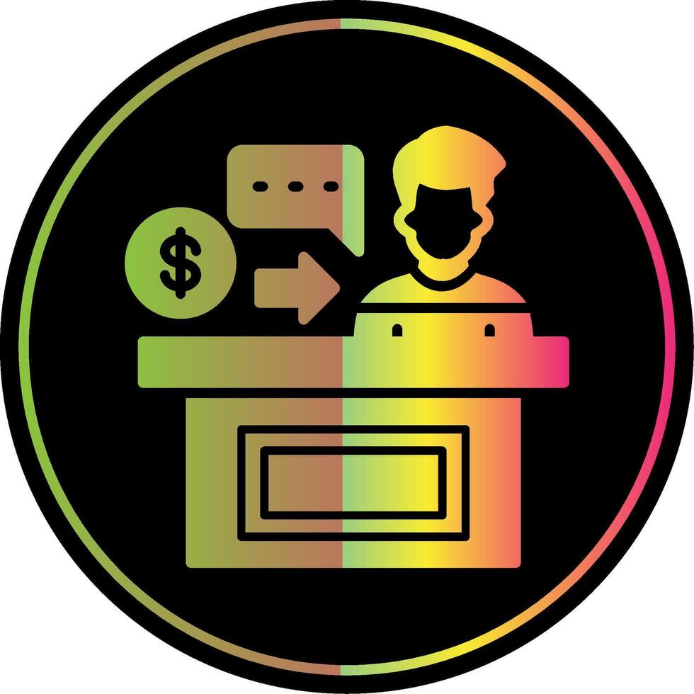 Otc Trading Glyph Due Color Icon Design vector
