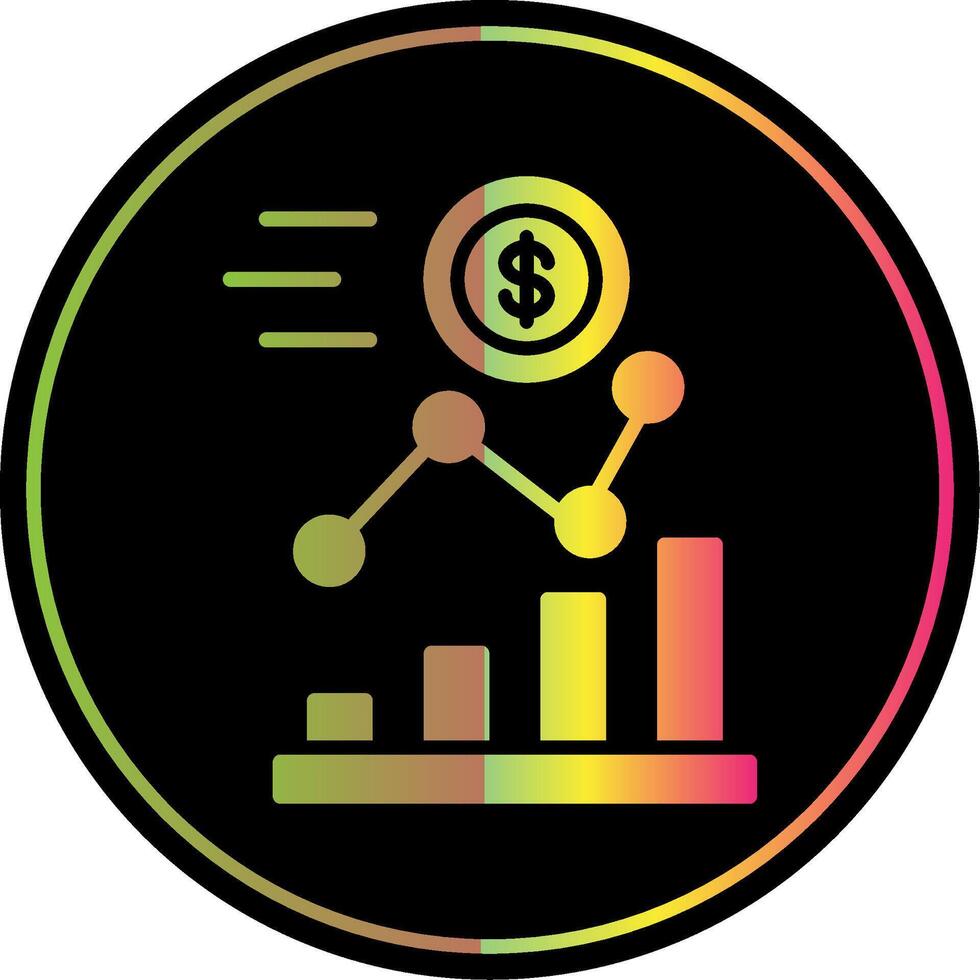 Investment Glyph Due Color Icon Design vector