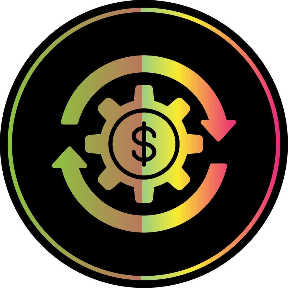 Money Management Glyph Due Color Icon Design vector