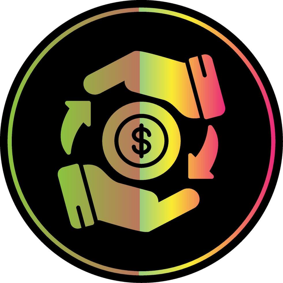 Loan Glyph Due Color Icon Design vector