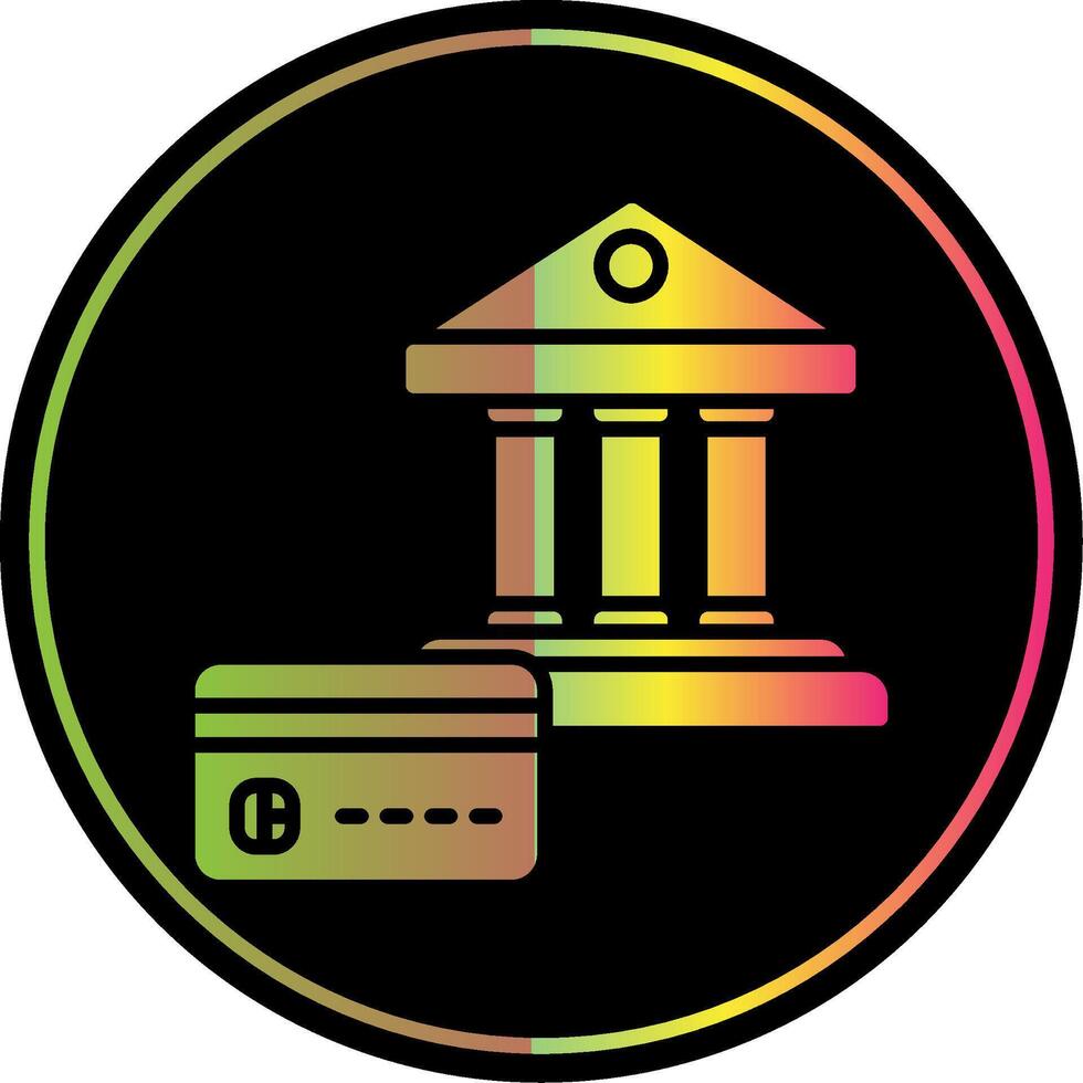 Banking Card Glyph Due Color Icon Design vector