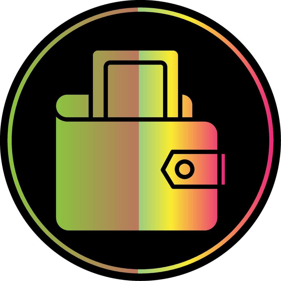 Digital Wallet Glyph Due Color Icon Design vector