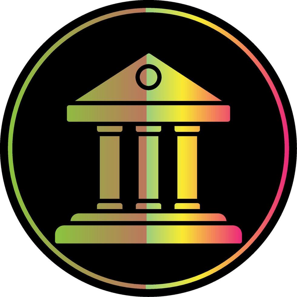 Bank Glyph Due Color Icon Design vector
