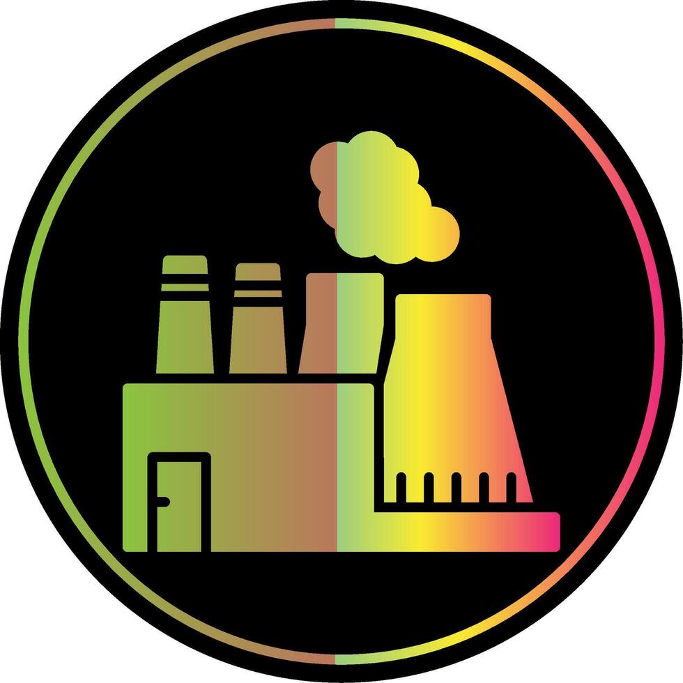 Power Plant Glyph Due Color Icon Design vector