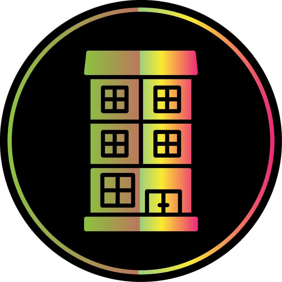 Appartment Glyph Due Color Icon Design vector