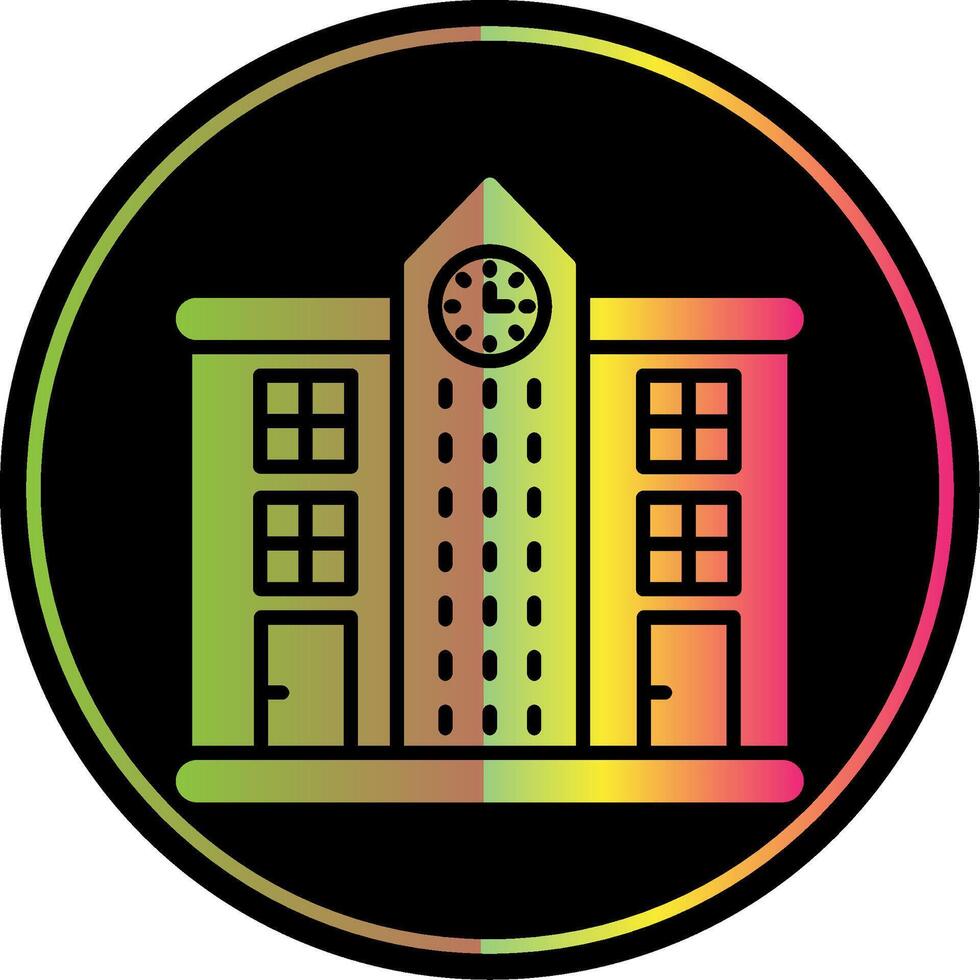 Skyscrapers Glyph Due Color Icon Design vector